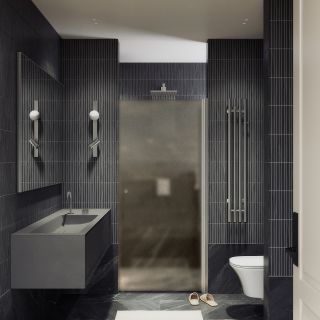 Душевая дверь MaybahGlass MGD-805-5 80см хром матовый